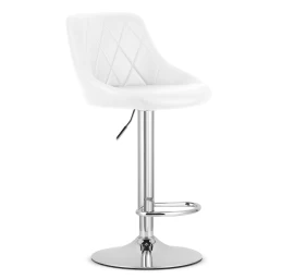 Hocker Kast - Balta Eko Oda / Chromuotas Pagrindas