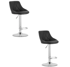 Hocker Kast - Eko Oda Juoda / Chromo Pagrindas X 2