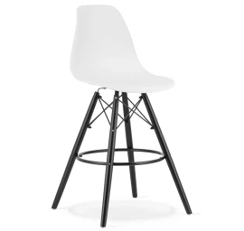 Hocker Lamal Balta / Kojos Juodos