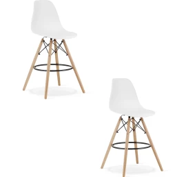 Hocker Lamal Balta / Natūralios Kojos X 2