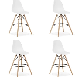 Hocker Lamal Balta / Natūralios Kojos X 4