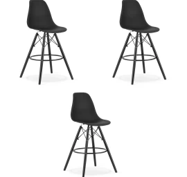 Hocker Lamal Juodas / Kojos Juodos X 3
