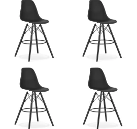Hocker Lamal Juodas / Kojos Juodos X 4