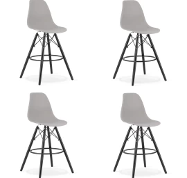 Hocker Lamal Pilka / Kojos Juodos X 4