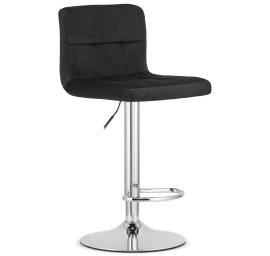 Hocker Prot - Juodas Aksomas / Chromuotas Pagrindas