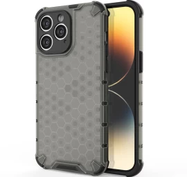 honeycomb Dėklas iphone 14 Pro Max, armor Hybrid Cover, Juodas