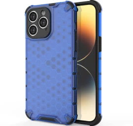 Honeycomb Dėklas Iphone 14 Pro šarvuotas Hibridinis Dėklas Mėlynos Spalvos