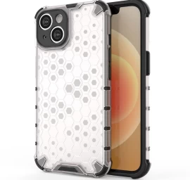 Honeycomb Dėklas Iphone 14 šarvuotas Hibridinis Dėklas Skaidrus
