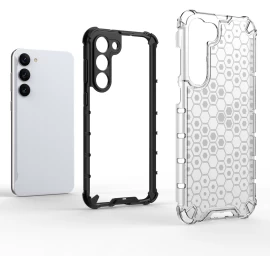 Honeycomb Dėklas Samsung Galaxy S23+ šarvuotas Hibridinis Dėklas Skaidrus