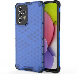 honeycomb Korpuso šarvuotas Dangtelis Su Geliniu Rėmeliu Samsung Galaxy A33 5g Mėlynas