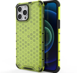 honeycomb Korpuso šarvuotas Dangtelis Su Gelio Rėmeliu iphone 13 Pro Max žalias
