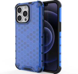 honeycomb Korpuso šarvuotas Dangtelis Su Gelio Rėmeliu iphone 13 Pro Mėlynas