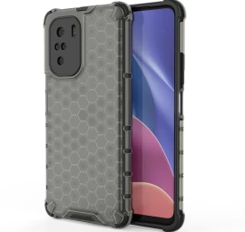 honeycomb Korpuso šarvuotas Dangtelis Su Gelio Rėmeliu Xiaomi Redmi K40 Pro+ / K40 Pro / K40 / Poco F3 Juodas