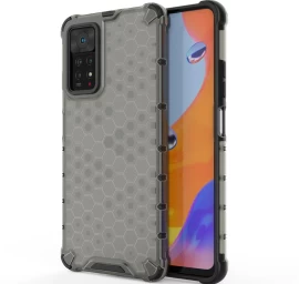 honeycomb Korpuso šarvuotas Dangtelis Su Gelio Rėmeliu Xiaomi Redmi Note 11 Pro+ / 11 Pro Juodas honeycomb Korpuso šarvuotas Dangtelis Su Gelio Rėmeliu Xiaomi Redmi Note 11 Pro+ / 11 Pro Juodas