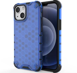 honeycomb šarvuotas Dėklas Su Geliniu Rėmeliu, Skirtas iphone 13 Mini, Mėlynos Spalvos