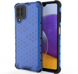 honeycomb šarvuotas Dėklas Su Geliniu Rėmeliu, Skirtas samsung Galaxy A22 4g, Mėlynas