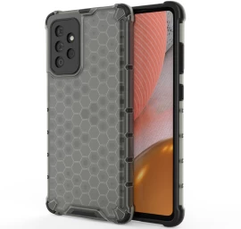 honeycomb šarvuotas Dėklas Su Geliniu Rėmeliu, Skirtas samsung Galaxy A72 4g, Juodas