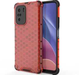 honeycomb šarvuotas Dėklas Su Geliniu Rėmeliu, Skirtas xiaomi Redmi K40 Pro+ / k40 Pro / k40 / poco F3, Raudonas honeycomb šarvuotas Dėklas Su Geliniu Rėmeliu, Skirtas xiaomi Redmi K40 Pro+ / k40 Pro / k40 / poco F3, Raudonas