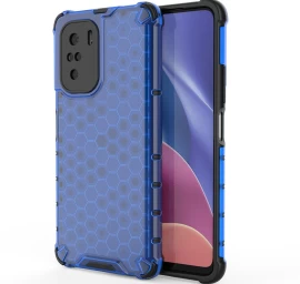 honeycomb Tvirtas Dėklas Su Geliniu Rėmeliu, Skirtas xiaomi Redmi K40 Pro+ / k40 Pro / k40 / poco F3, Mėlynos Spalvos honeycomb Tvirtas Dėklas Su Geliniu Rėmeliu, Skirtas xiaomi Redmi K40 Pro+ / k40 Pro / k40 / poco F3, Mėlynos Spalvos
