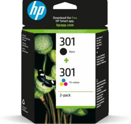 HP 301 (N9J72AE) Rašalinių kasečių komplektas, BK/CMY