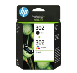 HP 302 2-pack Black/Tri-color (X4D37AE) Rašalinių kasečių komplektas, BK/CMY