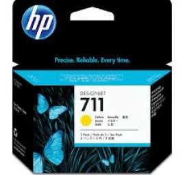 HP 711 3-pack (CZ136A) Rašalinė kasetė, Geltona (SPEC)