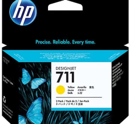 Hp 711 3 Vnt. Geltonos Spalvos Kasetė Cz136a