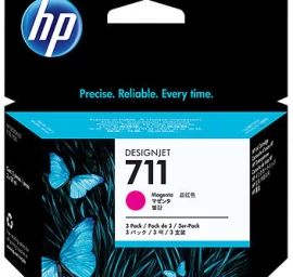 Hp 711 3 Vnt. Purpurinės Spalvos Kasetė Cz135a