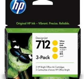 Hp 712 Geltonos Spalvos Rašalas - 3 Pakuotės (3ed79a)