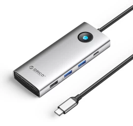 Hub 8-in-1 Usb-c – Usb-a, Usb-c, Hdmi, Vga, Rj45, Pd 100 W, 4k, 60 Hz, 1000 Mbps – Sidabrinis