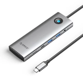 Hub 9-in-1 Usb-c – Usb-a, Usb-c, Hdmi, Sd, Rj45, Garso Išėjimas, Pd 100 W, 4k, 2,5 G – Pilkos Spalvos