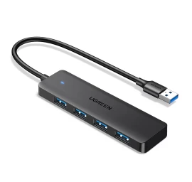 Hub Adapterio Prievado Daliklis 4x Usb-a 3.0 + Usb-a 3.0 Kabelis Juodas