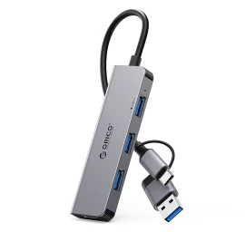 Hub Ysa5-u3 Usb-a / Usb-c į 4x Usb-a Prijungimo Stotelė - Pilka