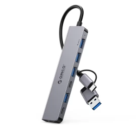 Hub Ysa7-u3 Usb-a / Usb-c į Usb-a Usb-c Doko Stotelė - Pilka