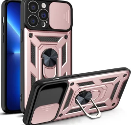 hybrid Armor Camshield Dėklas iphone 13 Pro - Rožinės Spalvos šarvuotas Dangtelis Su Kameros Skydu hybrid Armor Camshield Dėklas iphone 13 Pro - Rožinės Spalvos šarvuotas Dangtelis Su Kameros Skydu