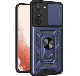 Hybrid Armor Camshield Dėklas Samsung Galaxy S23+ - šarvuotas Dėklas Su Kameros Skydu - Mėlynas Hybrid Armor Camshield Dėklas Samsung Galaxy S23+ - šarvuotas Dėklas Su Kameros Skydu - Mėlynas