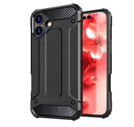 hybrid Armor Dėklas iphone 16 Plus - Juodas