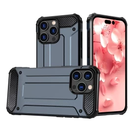 hybrid Armor Dėklas iphone 16 Pro - Mėlynas