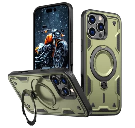Hybrid Armor Trendy Dėklas Su Magsafe Iphone 16 Pro Max - žalias
