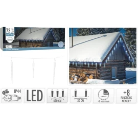 Icicle Lights Lauko 72 Vadovaujama šalta Balta Laikmatis