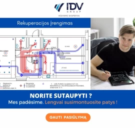 Vėdinimo rekuperacinių  sistemų projektavimas