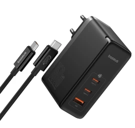 įkroviklis Pro 160w Gan Gan5 2x Usb-c / Usb-a + Usb-c Laidas Juodas