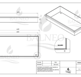 Įleidžiama berėmė sieninė lentyna Balneo Wall Box NO RIM, baltosmatinė, 60x30x7 cm, OB-WH3-NR