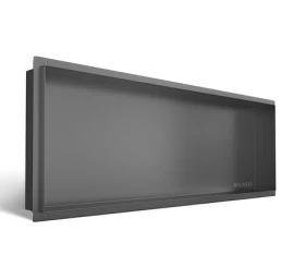 Įleidžiama berėmė sieninė lentyna Balneo Wall Box NO RIM, juodo metalo sp., 90x30x10 cm, B0201080306-3