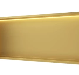 Įleidžiama sieninė lentyna Balneo Wall Box LED aukso sp., 30x90x10 cm, B0101030109-3