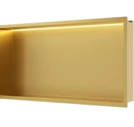 Įleidžiama sieninė lentyna Balneo Wall Box LED aukso sp., 60x30x10 cm, B0101030109-2