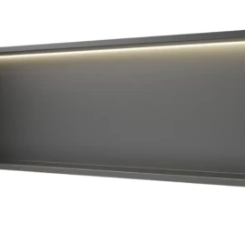 Įleidžiama sieninė lentyna Balneo Wall Box LED juodo metalo sp., 30x90x10 cm, B0101080109-3