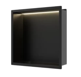 Įleidžiama sieninė lentyna Balneo Wall Box LED juodos sp., 30x30x10 cm, B0101020109-1