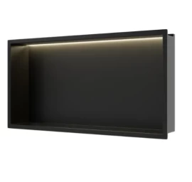 Įleidžiama sieninė lentyna Balneo Wall Box LED juodos sp., 60x30x10 cm, B0101020109-2