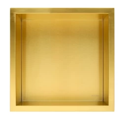 Įleidžiama sieninė lentyna Balneo Wall Box ONE su rėmeliu, aukso sp., 30x30x7 cm OB-BR1